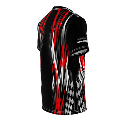 SeaDoo X-Team Racing Graphic Tee — Red & Black All-Over Print