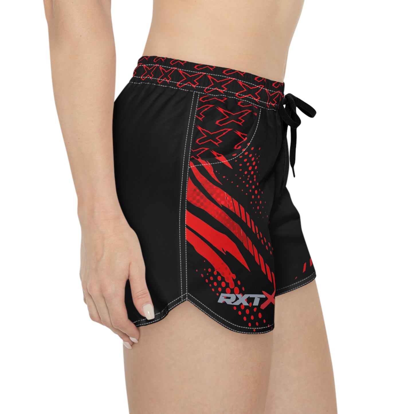 SeaDoo RXTX X-Team Women's Athletic Shorts — Dynamic Stripe Swim Shorts Red