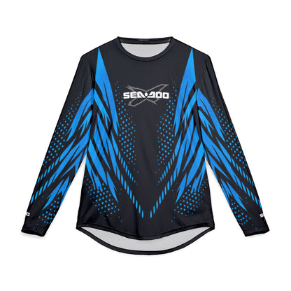 Men's SeaDoo X-Team Performance UPF Protection UV Long Sleeve Shirt — Gulfstream Blue