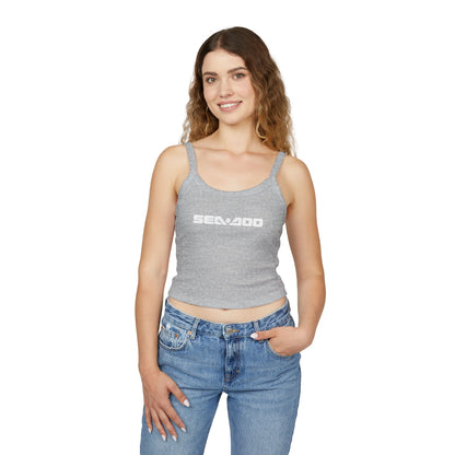 Sea-Doo Sexy 2000 Crop Tank Top — Women’s Spaghetti Strap Graphic Tank