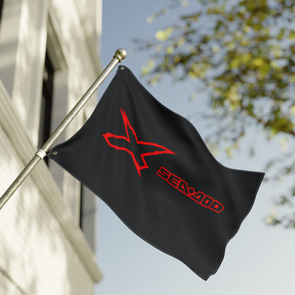 Sea‑Doo X Performance Flag — Double‑Sided Black & Red PWC Banner