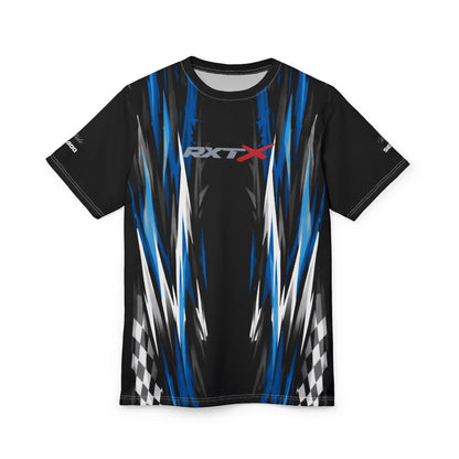 SeaDoo RXT-X Racing Graphic Tee — Gulfstream Blue & Black All-Over Print