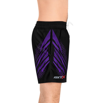 SeaDoo RXTX Swim Shorts — Black & Midnight Purple Mid-Length Boardshorts