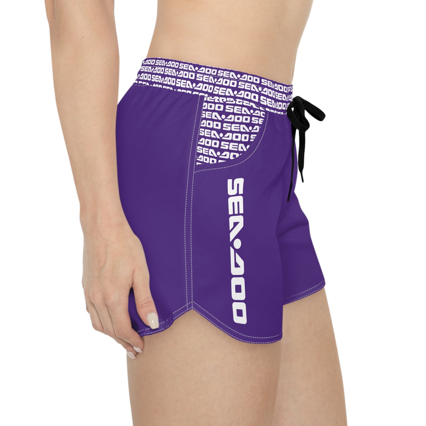 SeaDoo Performance Swim Shorts Women's Beach Riding Shorts Purple - Vert