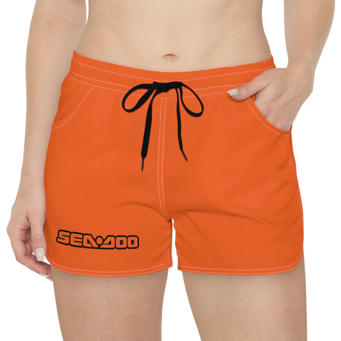 SeaDoo Performance Swim Shorts Women's Beach Riding Shorts Orange