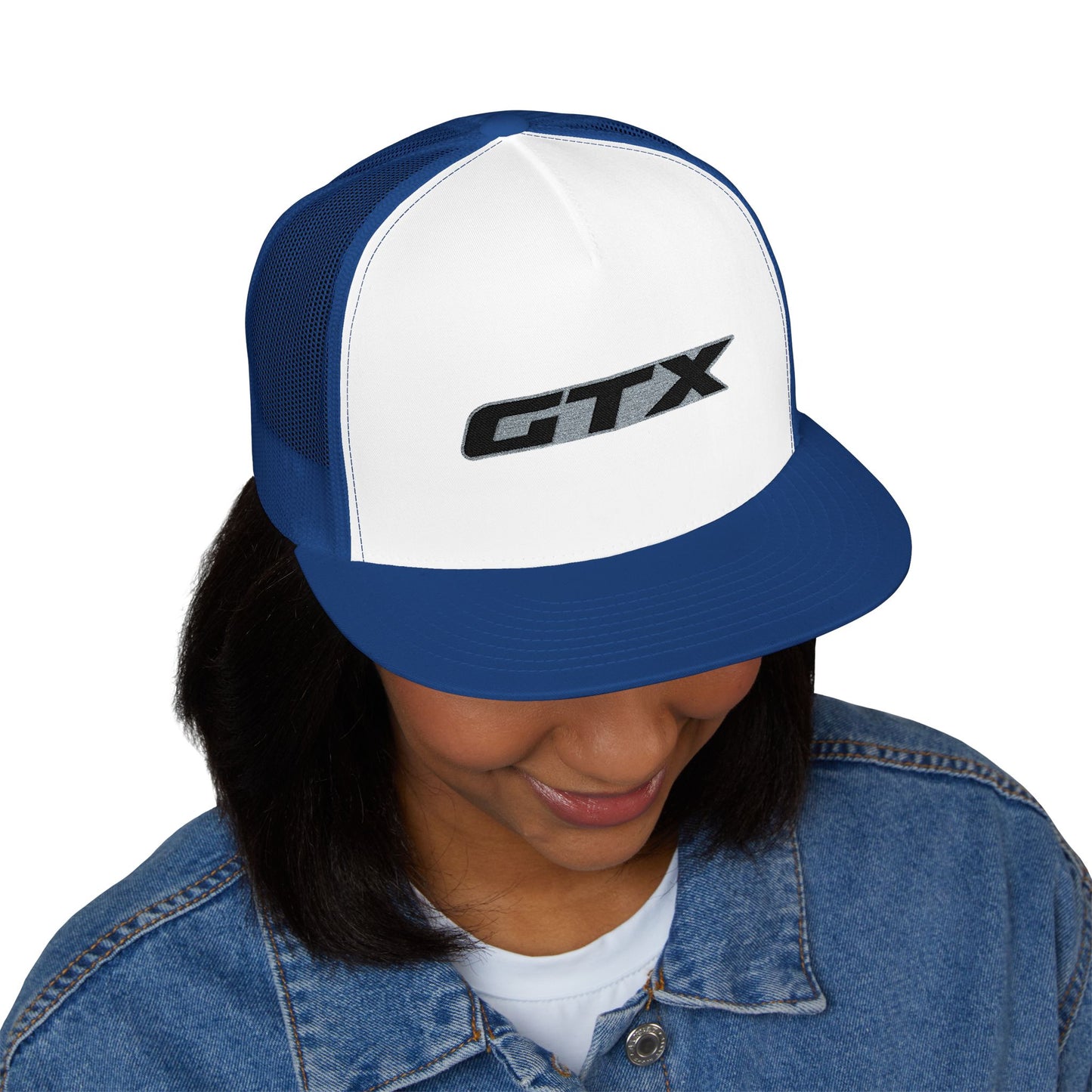 GTX Embroidered Snap Back Trucker Cap - 5-Panel Mesh Hat
