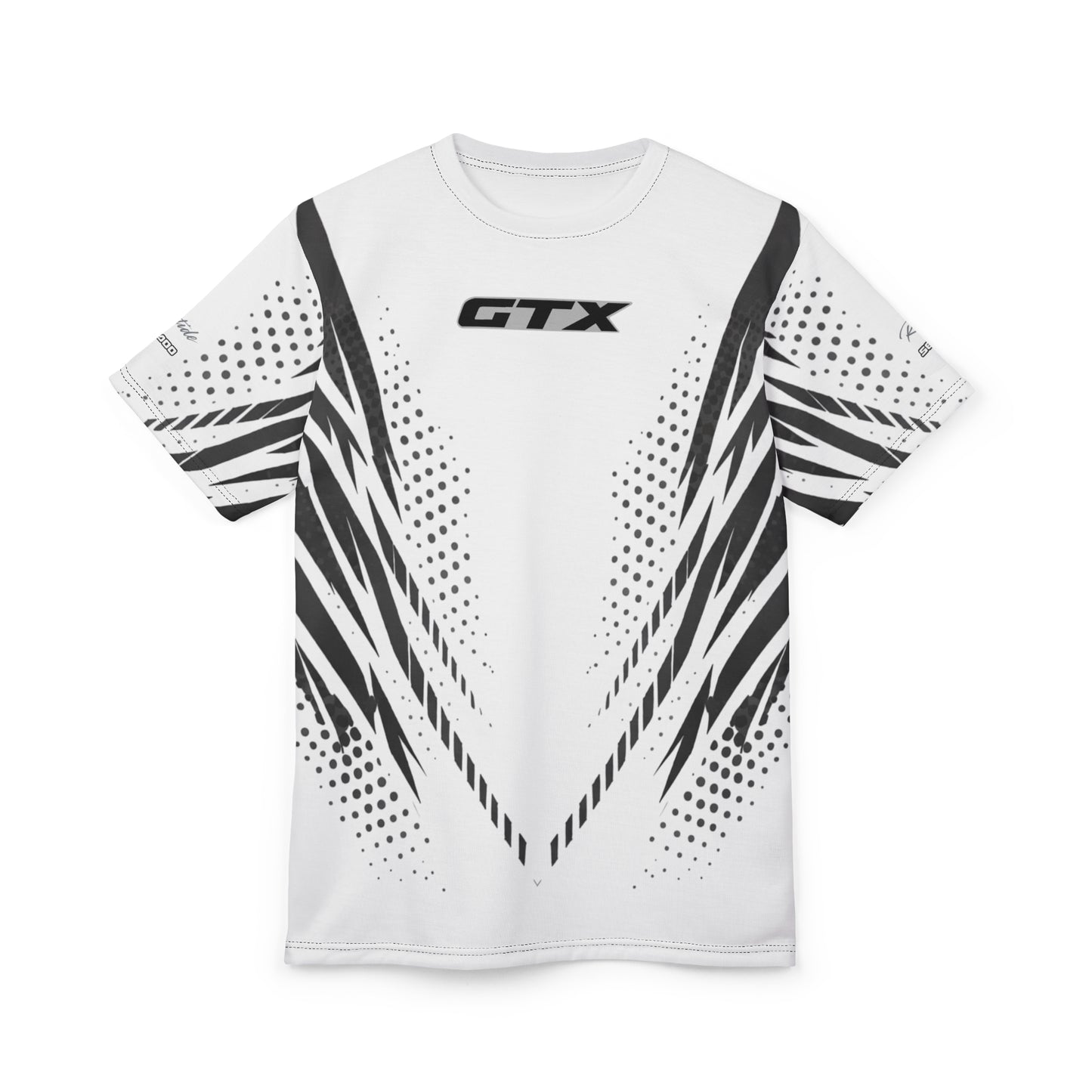 SeaDoo GTX X-Team Cyber Racing Dri Fit Tee — Grey & White All-Over Print
