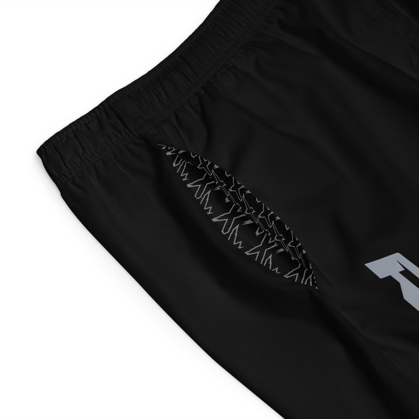 Men's RXPX Performance Racing Splash Board Shorts — Quick-Dry Surf & Swim Trunks Black & Manta Green