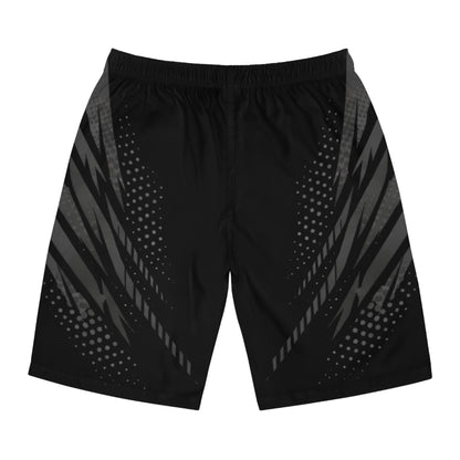 SeaDoo RXTX X-Team Men's Grey & Red Racing Board Shorts — Athletic Swim Trunks