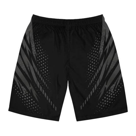 SeaDoo RXTX X-Team Men's Grey & Red Racing Board Shorts — Athletic Swim Trunks