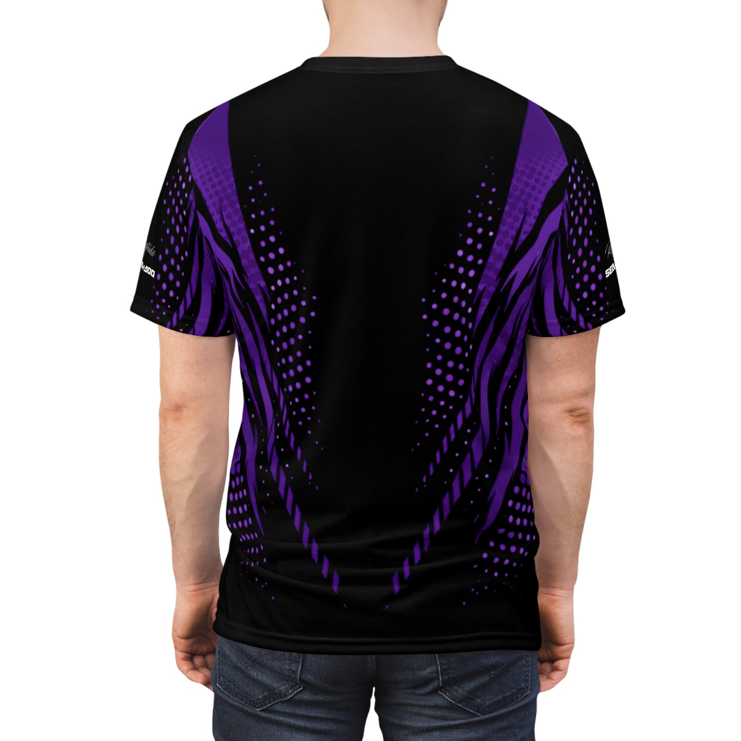 RXPX Cyber Racing Dri Fit Tee — Midnight Purple & Black All-Over Print