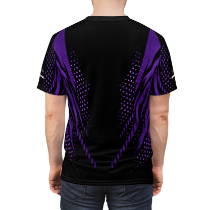 RXPX Cyber Racing Dri Fit Tee — Midnight Purple & Black All-Over Print