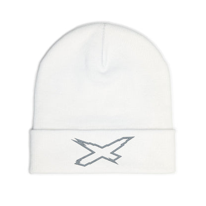 X-Team Knit Beanie — Embroidered Winter Hat Steel Grey
