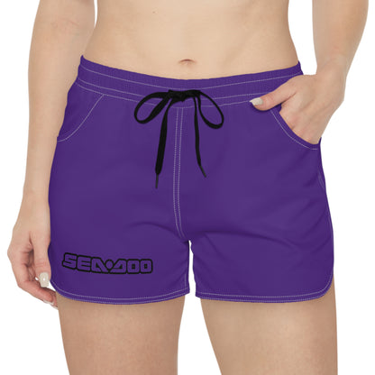 SeaDoo Performance Swim Shorts Women's Beach Riding Shorts Purple