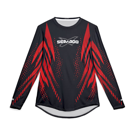 Men's SeaDoo X-Team Performance UPF Protection UV Long Sleeve Shirt — Red