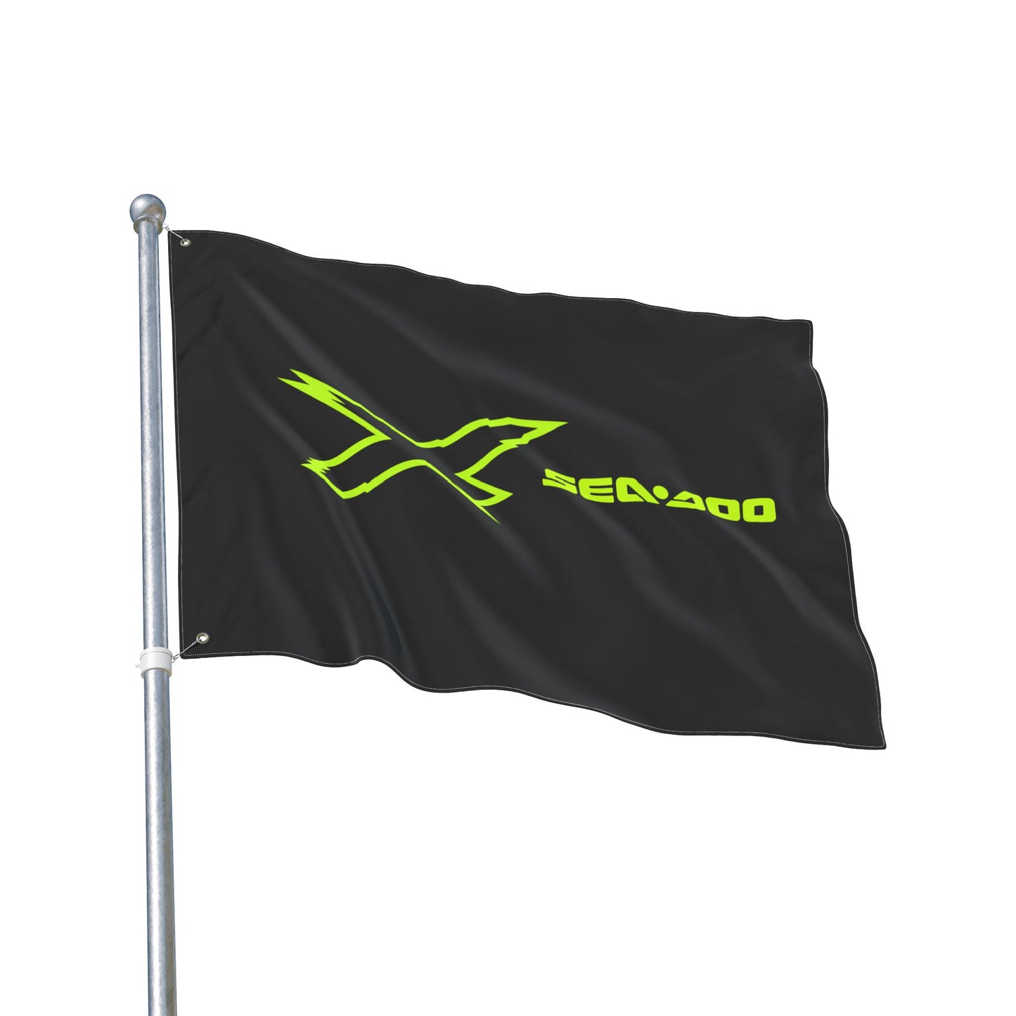 Sea‑Doo X-Team Performance Flag — Double‑Sided Manta Green Watersports Banner