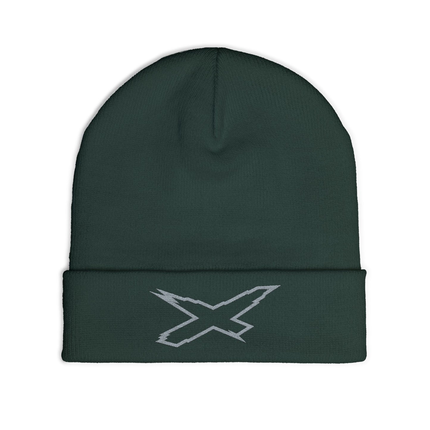 X-Team Knit Beanie — Embroidered Winter Hat Steel Grey