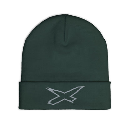 X-Team Knit Beanie — Embroidered Winter Hat Steel Grey