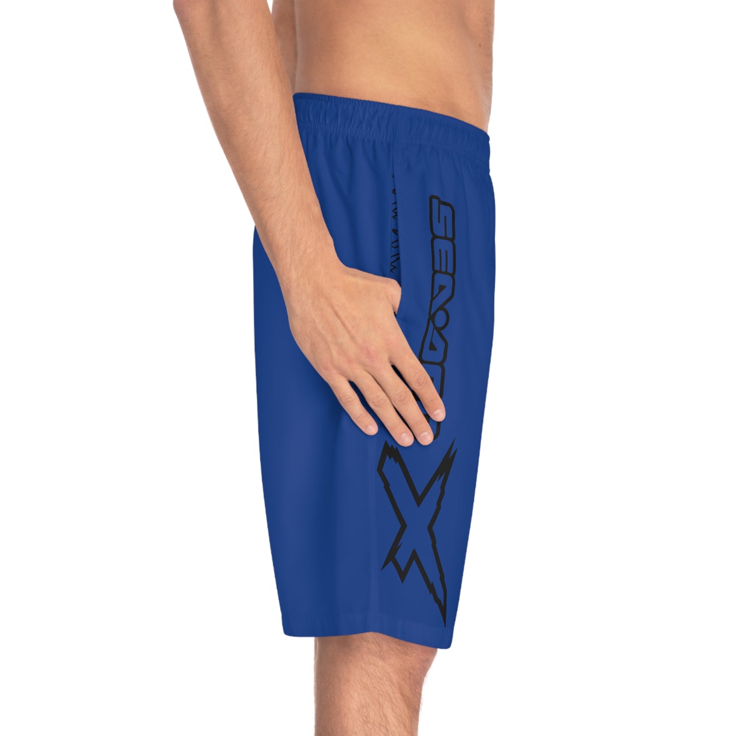 Men's X-Team Performance Board Shorts — Beach Swim Trunks Dark Blue