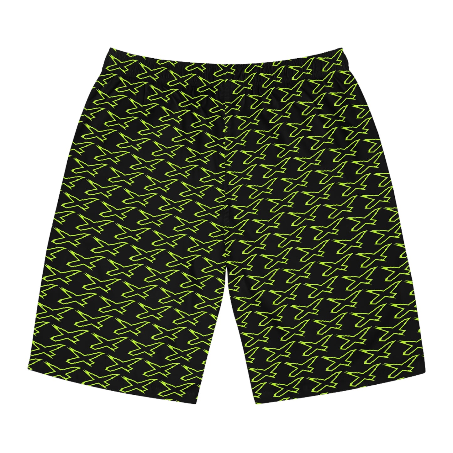 Men's X-Team Peformance Pattern Board Shorts — Beach Swim Trunks Manta Green/Black