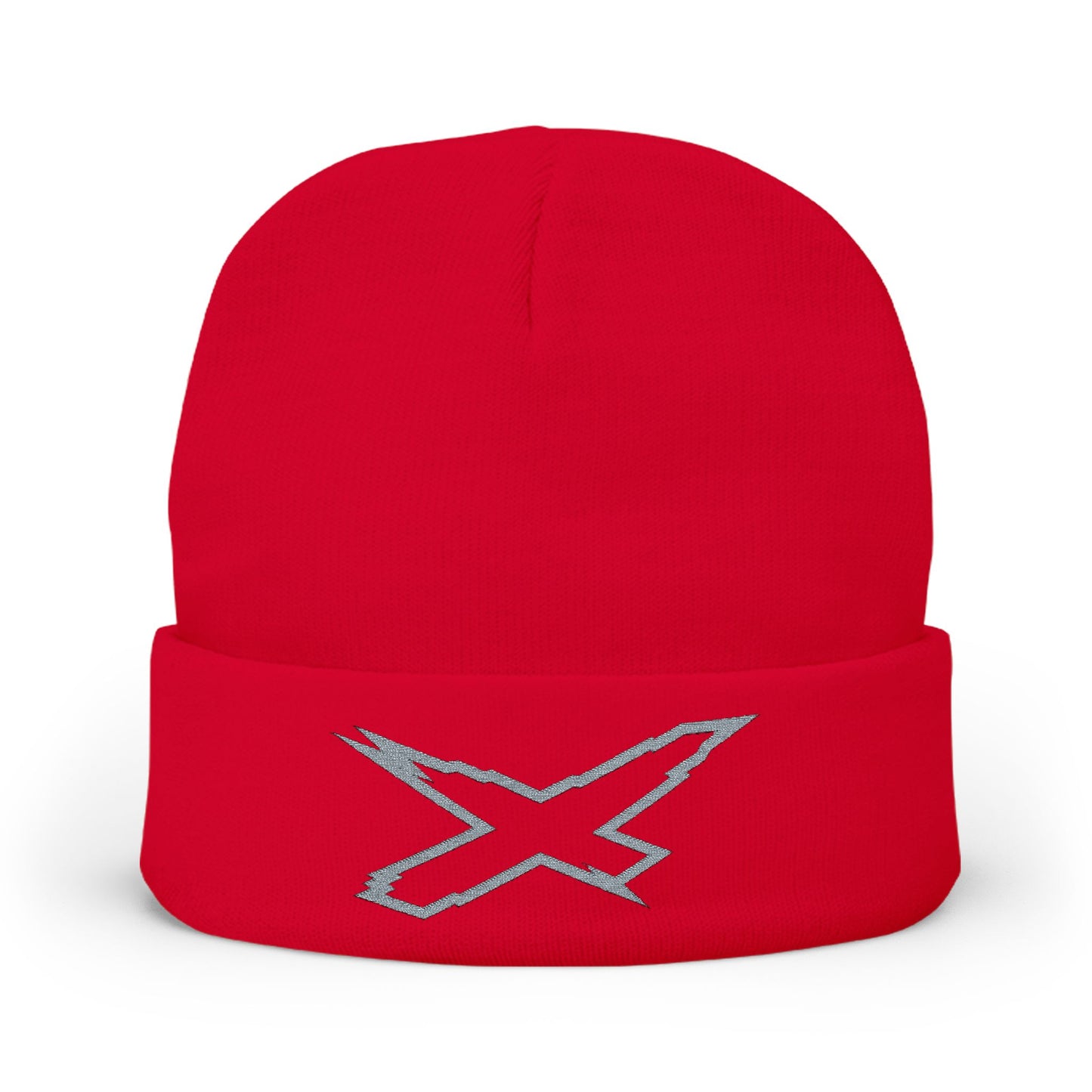 X-Team Knit Beanie — Embroidered Winter Hat Steel Grey