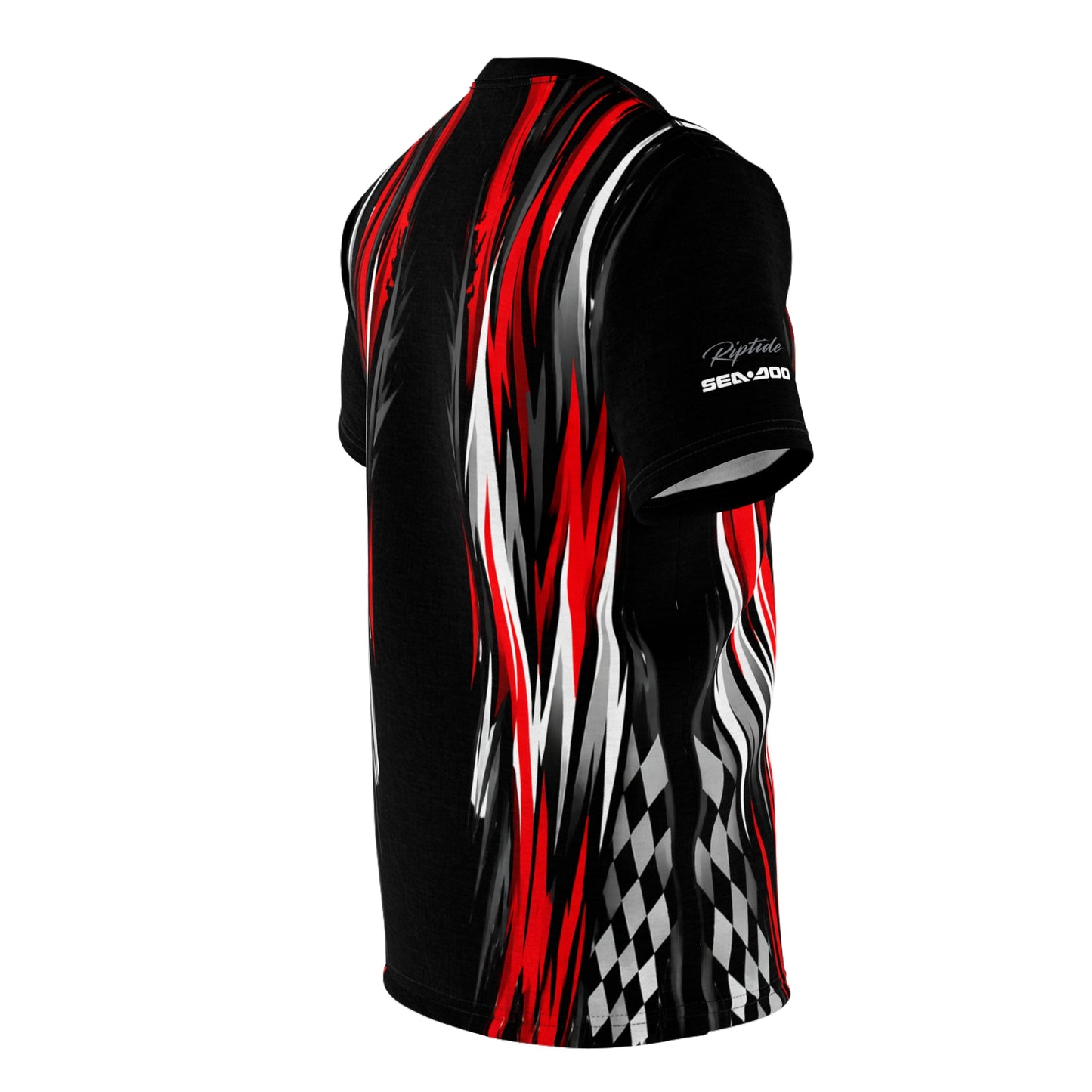 SeaDoo X-Team Racing Graphic Tee — Red & Black All-Over Print