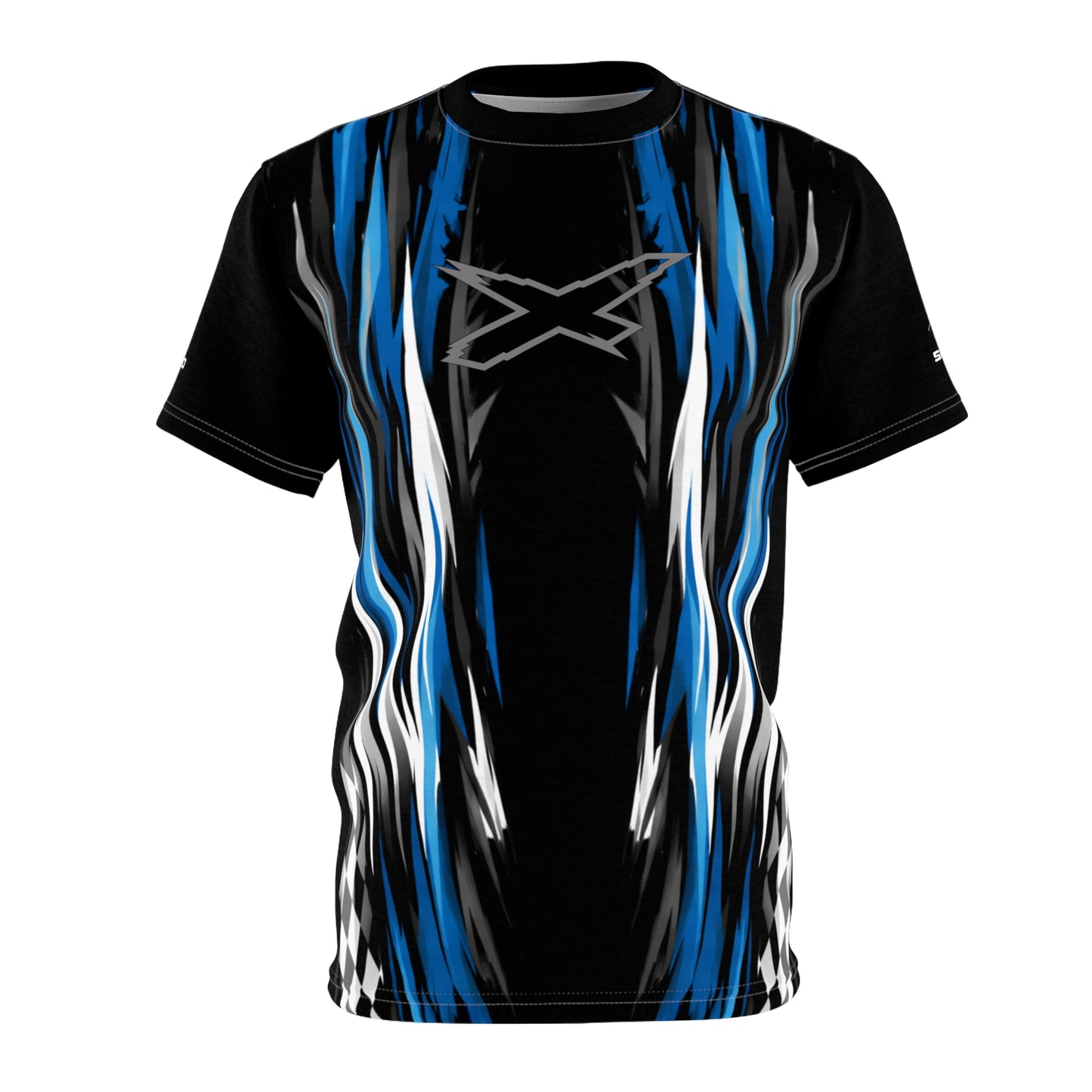 SeaDoo X-Team Racing Graphic Tee — Gulfstream Blue & Black All-Over Print