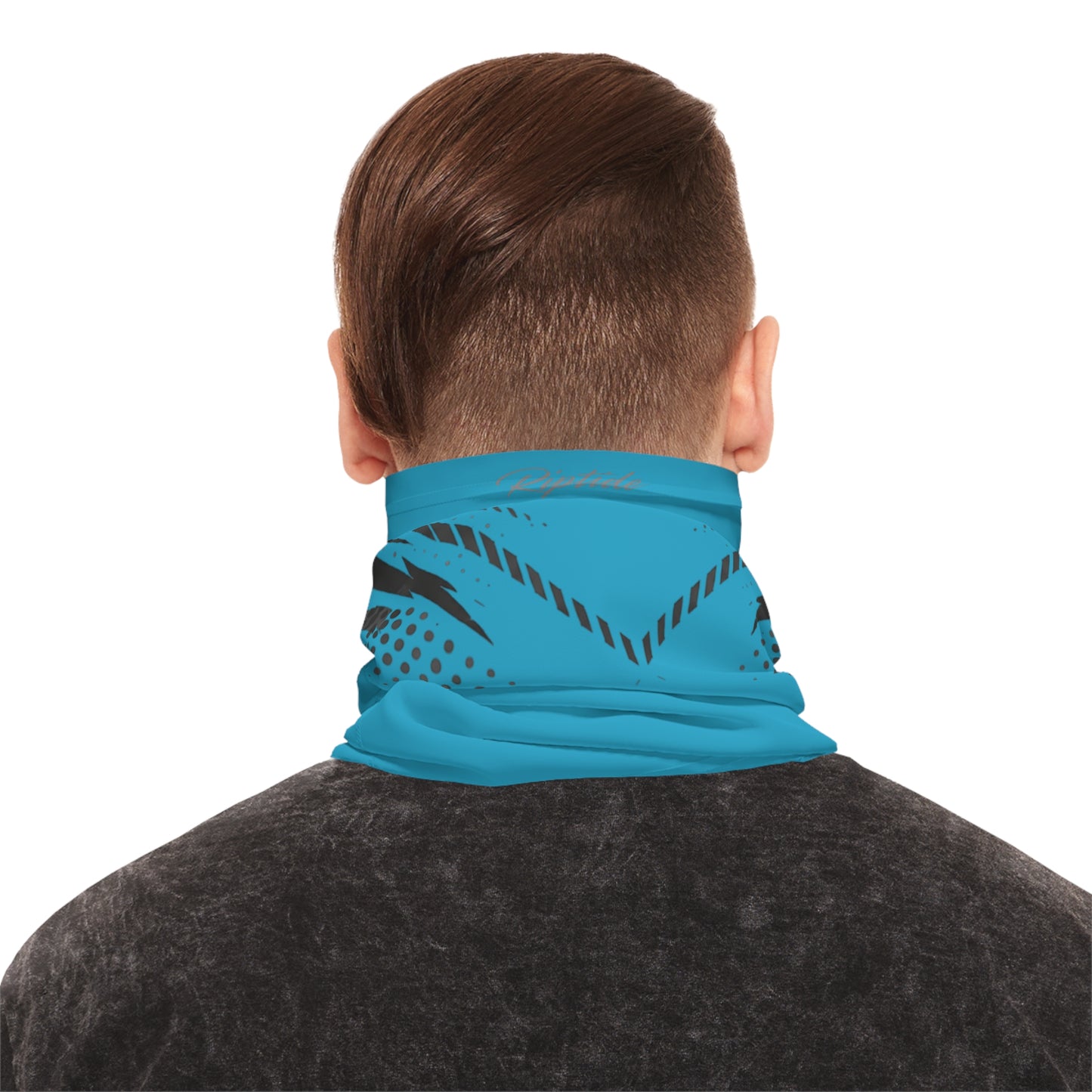 SeaDoo GTX Racing Neck Gaiter — Grey & Teal Midweight Face Shield Mask