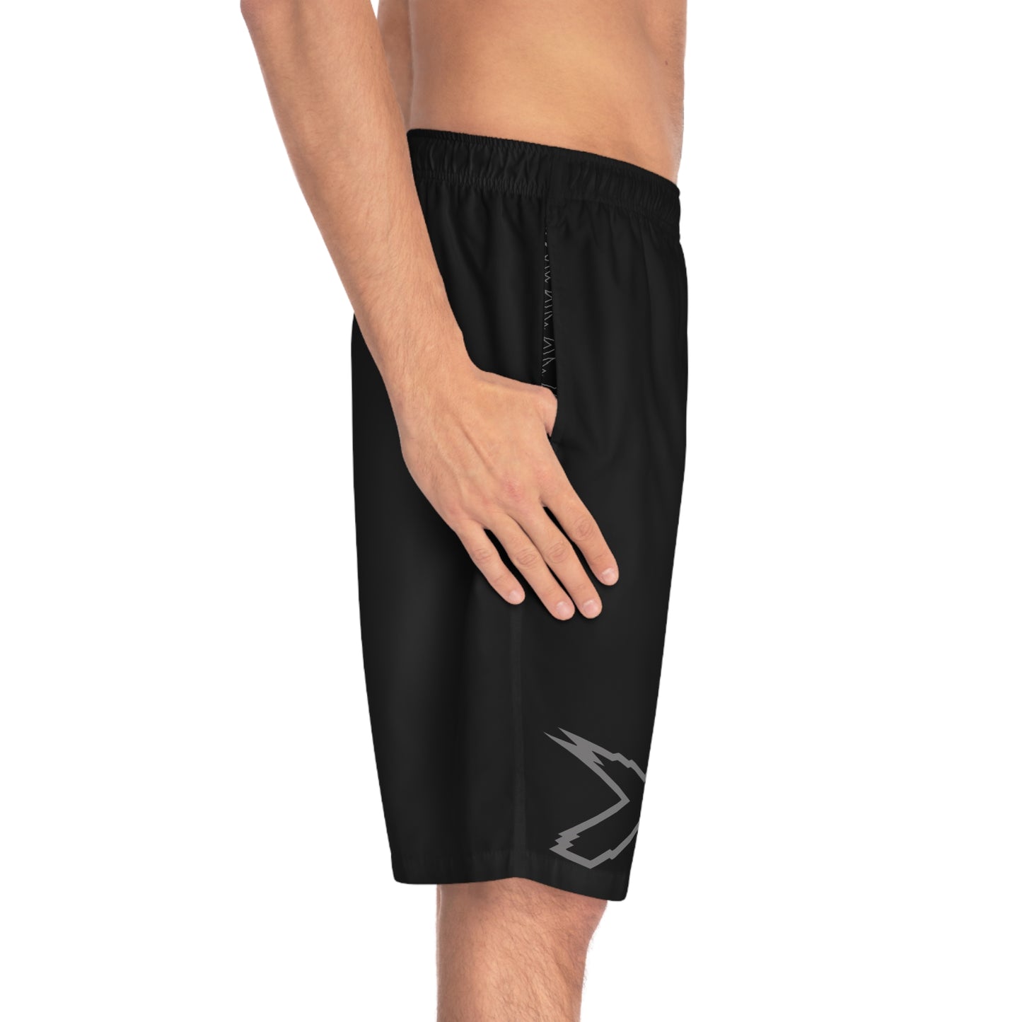 X-Team Black Board Shorts — Men's Swim/Surf Trunks Grey