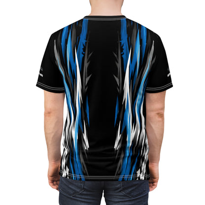 SeaDoo RXT-X Racing Graphic Tee — Gulfstream Blue & Black All-Over Print