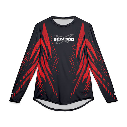 Men's SeaDoo X-Team Performance UPF Protection UV Long Sleeve Shirt — Red