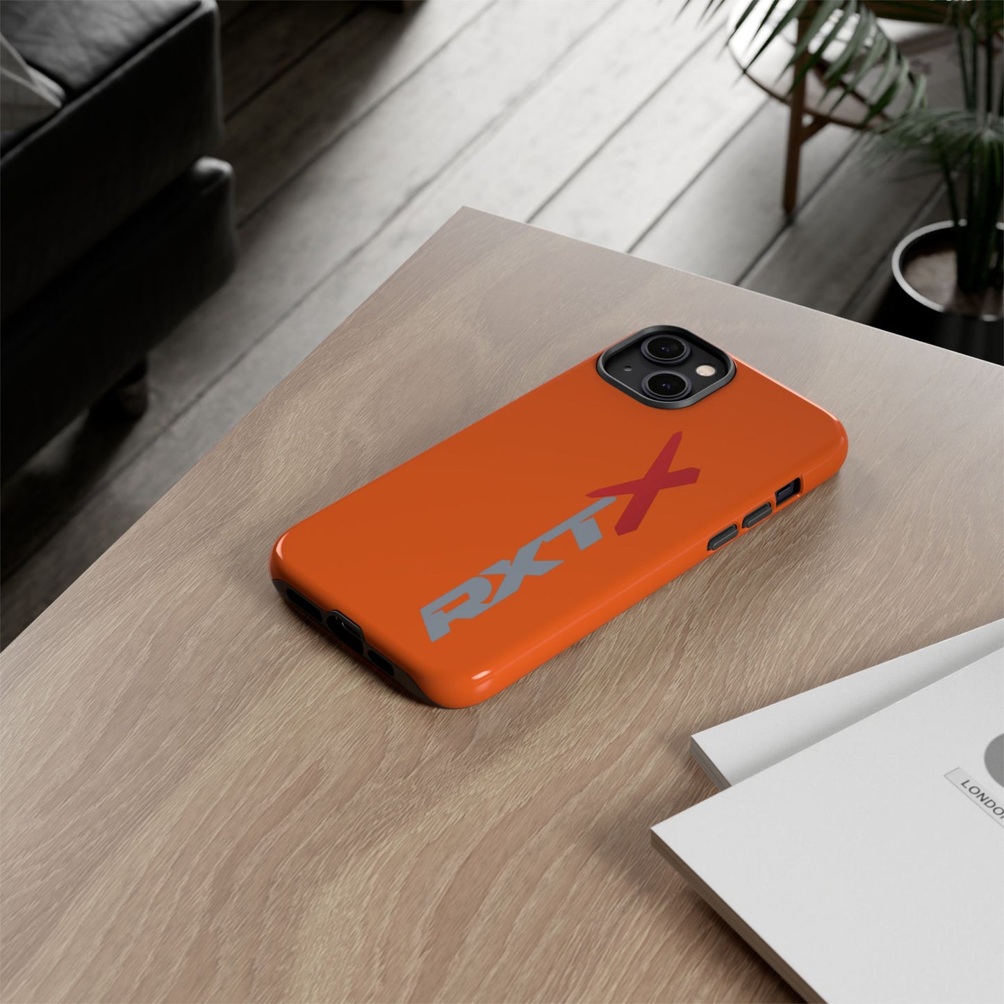 RXTX Tough Phone Case Protective Cover - iPhone Samsung Google Pixel Orange