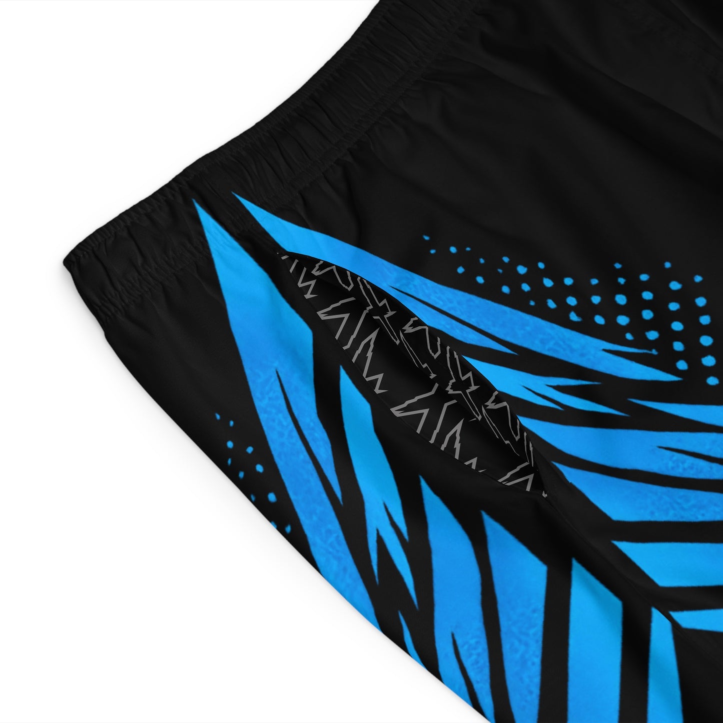 SeaDoo RXTX X-Team Men's Black & Gulfstream Blue Racing Board Shorts — Athletic Swim Trunks