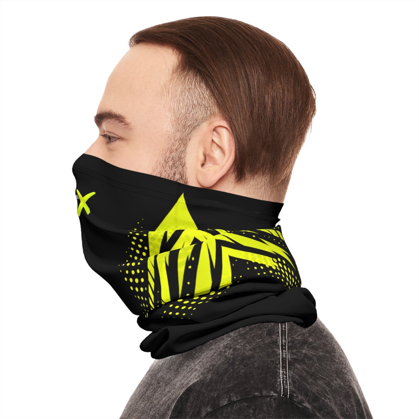 SeaDoo RXTX Racing Neck Gaiter — Manta Green & Black Midweight Face Shield Mask