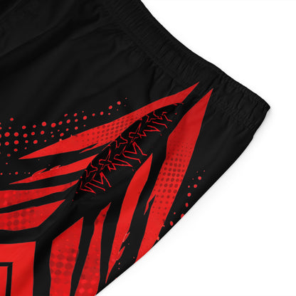 SeaDoo RXTX X-Team Men's Black & Red Racing Board Shorts — Athletic Swim Trunks