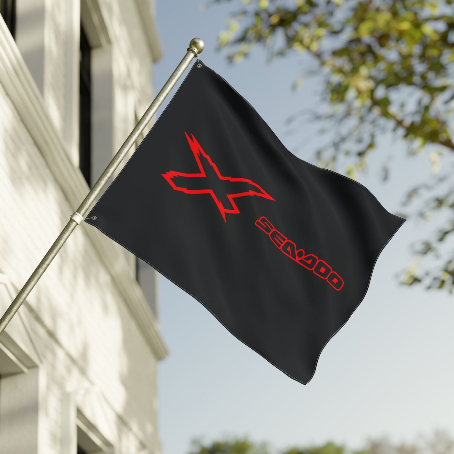 Sea‑Doo X-Team Performance Flag — Double‑Sided Red Watersports Banner
