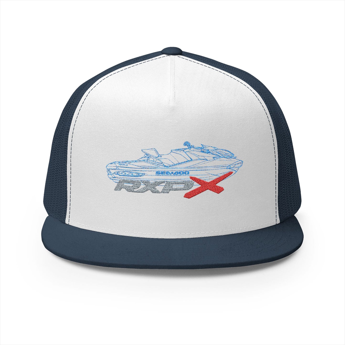 Sea-Doo RXPX Outline Embroidered Trucker Hat — Silhouette Blue