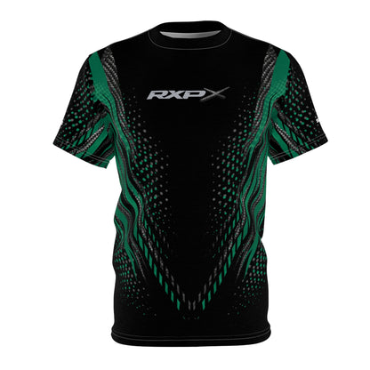 SeaDoo RXPX X-Team Cyber Racing Dri Fit Tee — Apex Racing Green & Carbon Fiber All-Over Print