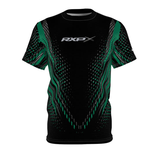 SeaDoo RXPX X-Team Cyber Racing Dri Fit Tee — Apex Racing Green & Carbon Fiber All-Over Print