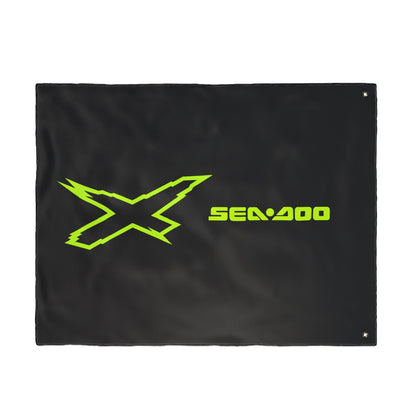 Sea‑Doo X-Team Performance Flag — Double‑Sided Manta Green Watersports Banner