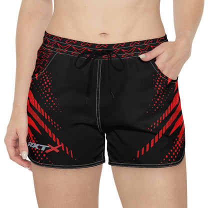 SeaDoo RXTX X-Team Women's Athletic Shorts — Dynamic Stripe Swim Shorts Red