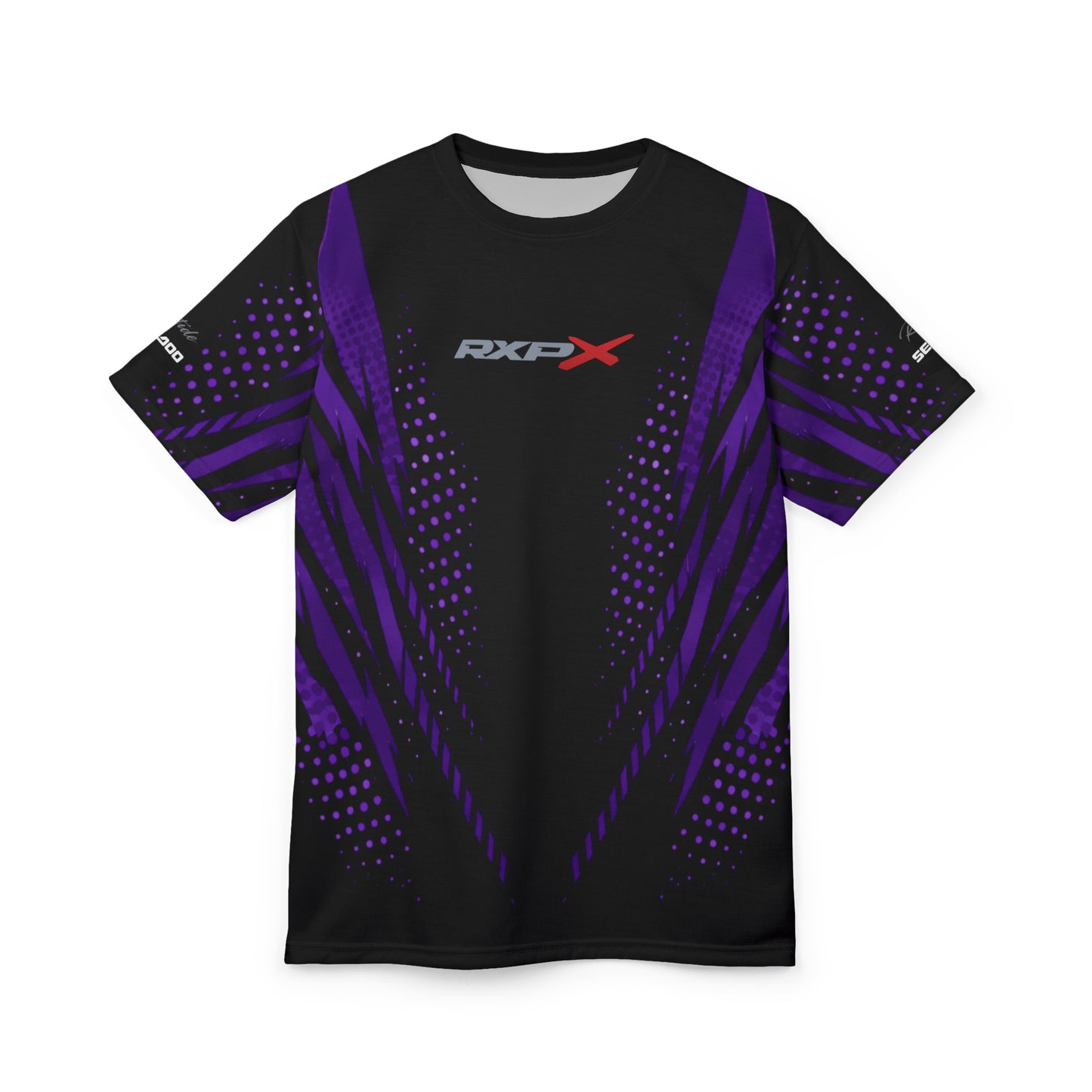 RXPX Cyber Racing Dri Fit Tee — Midnight Purple & Black All-Over Print