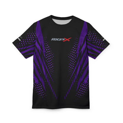 RXPX Cyber Racing Dri Fit Tee — Midnight Purple & Black All-Over Print