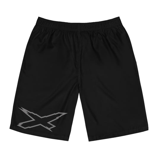 X-Team Black Board Shorts — Men's Swim/Surf Trunks Grey