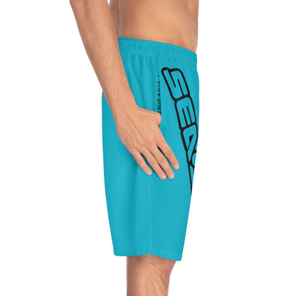Men's X-Team Performance Board Shorts Loud— Beach Swim Trunks Turquoise
