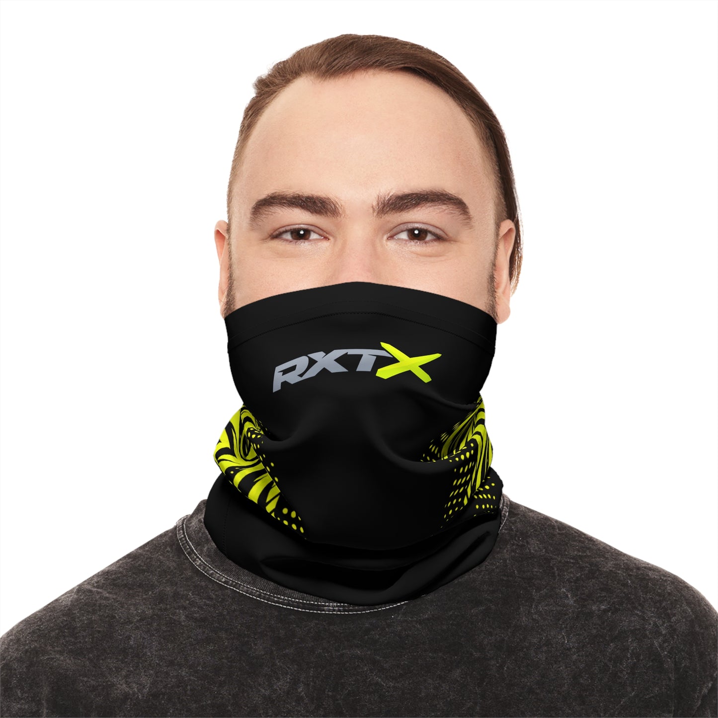 SeaDoo RXTX Racing Neck Gaiter — Manta Green & Black Midweight Face Shield Mask