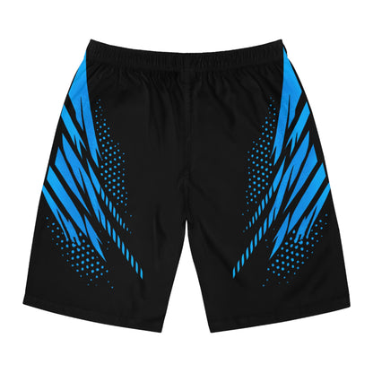 SeaDoo RXPX X-Team Men's Black & Gulfstream Blue Racing Board Shorts — Athletic Swim Trunks