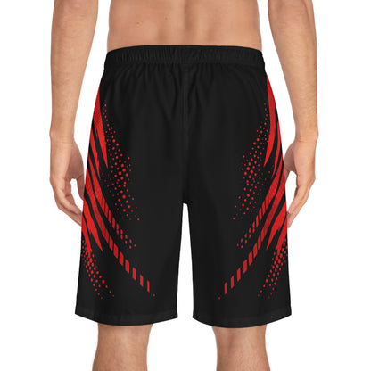 SeaDoo RXPX X-Team Men's Black & Red Racing Board Shorts — Athletic Swim Trunks