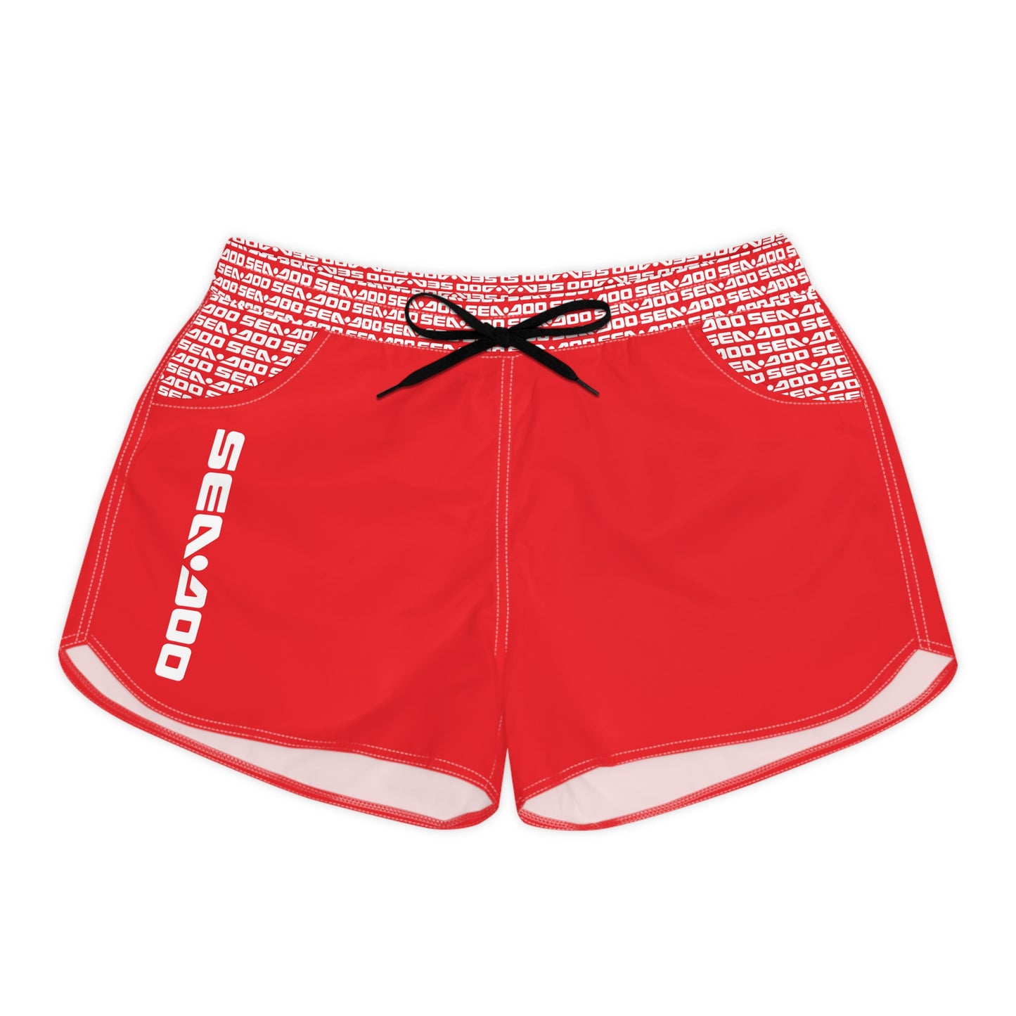 SeaDoo Performance Swim Shorts Women's Beach Riding Shorts Red - Vert