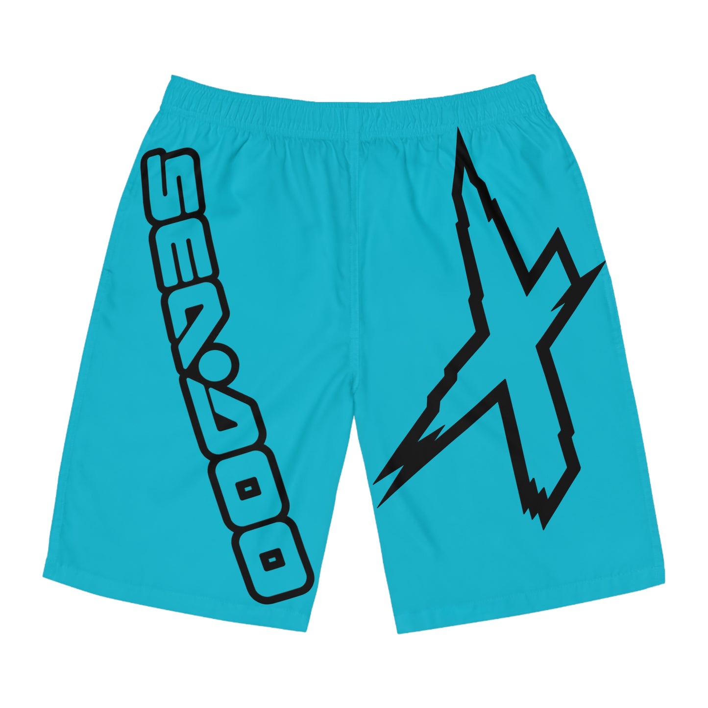 Men's X-Team Performance Board Shorts Loud— Beach Swim Trunks Turquoise